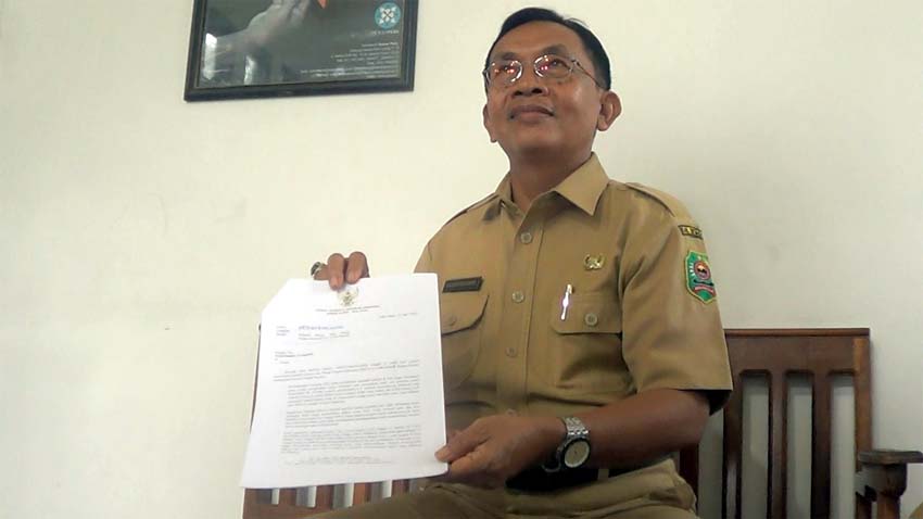 Kepala Dinas Perindustrian dan Tenaga Kerja Kabupaten Trenggalek Nanang Budiharto. (mil)