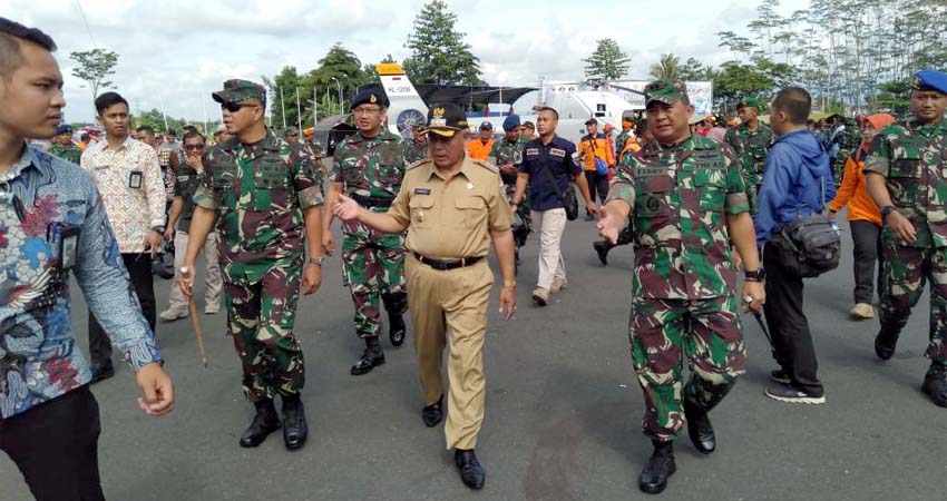 Bupati Malang Drs HM Sanusi MM Dalam Acara Apel Kesiapan Penanggulangan Bencana. (ist)