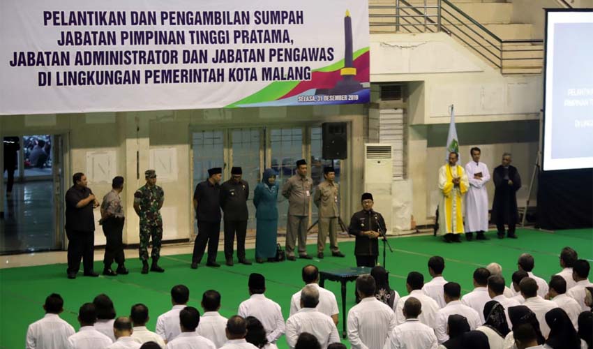 Walikota Malang Lantik 758 Pejabat, Tegaskan Harus Lebih Berkemajuan dan Berdaya Saing