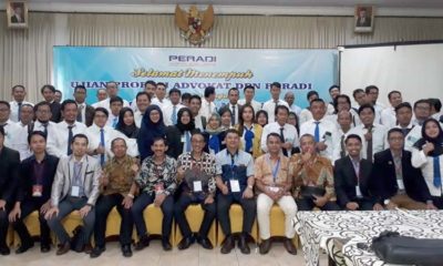 KOMPAK : Para peserta dan Panitia Pelaksana dari DPC Peradi RBA Malang. (gie)