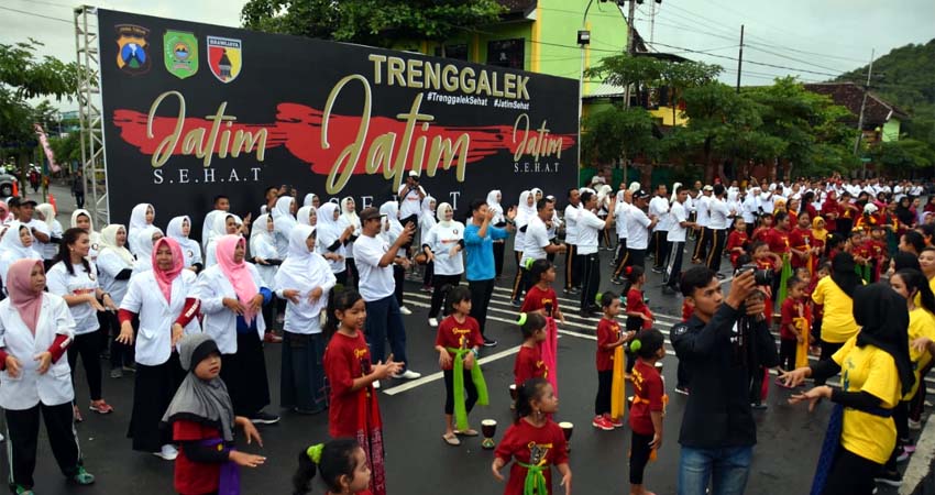 CFD, Forkopimda Trenggalek Ajak Masyarakat Lakukan Gerakan Cuci Tangan yang Baik