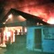 Sebuah rumah di Ponggok Kabupaten Blitar ludes terbakar akibat konsleting