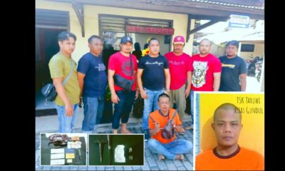 Tarwi di Polsek Singosari usai penangkapan dan penggeledahan. (Humas Polres Malang)