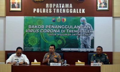Wabah Virus Corona, Polres Trenggalek Gelar Rakor Bersama Instansi Terkait