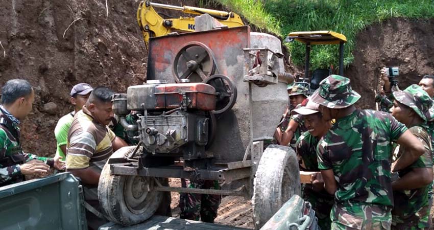 Butuh Perjuangan Berat Datangkan Molen ke Lokasi TMMD