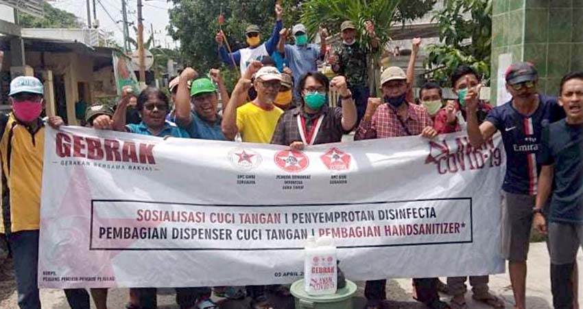 Langkah Nyata DPC GMNI Surabaya Turun Langsung Lawan Penyebaran Covid-19