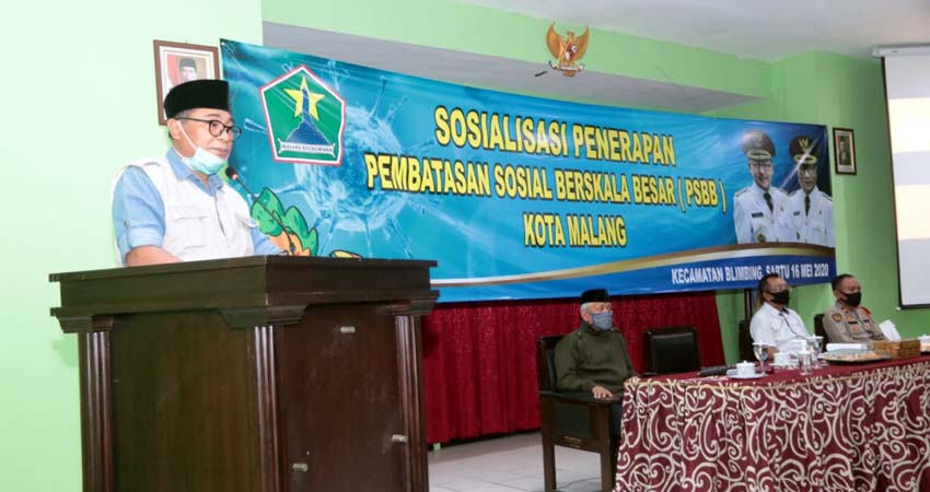 Sosialisasi Penerapan PSBB, Kecamatan Blimbing Putaran Akhir