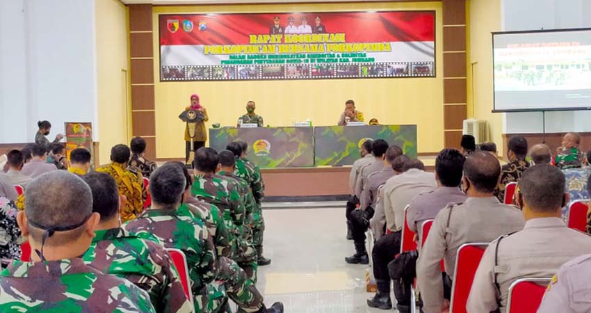 Forkopimda Jombang Rakor Tingkatkan Penanganan Covid-19 bersama 21 Forkopimcam