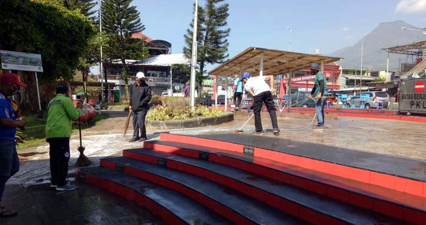 Menuju New Normal, Dinas Lingkungan Hidup Persiapkan Wahana Alun-alun Kota Batu