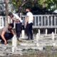 Peringati Hari Bhayangkara ke-74, Polres Lamongan Kerja Bakti di Taman Makam Pahlawan
