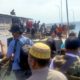 Para santri saat tiba di pelabuhan penyeberangan Jangkar Kabupaten Situbondo. (im)