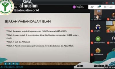 WEBINAR - Para siswa dan siswi SMA Al Muslim menggelar sosialisasi Covid-19 dengan Webinar, Rabun(17/6/2020)