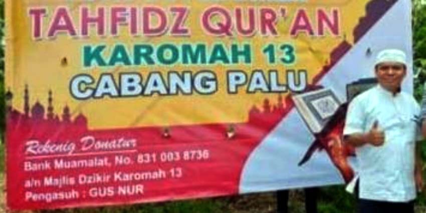 Papan Pembangunan Pondok Pesantren yang akan diasuh Gus Nur. (im)