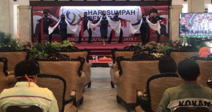 Peringatan ke 92 Hari Sumpah Pemuda (HSP) yang digelar di Pendopo Agung Kabupaten Malang.
