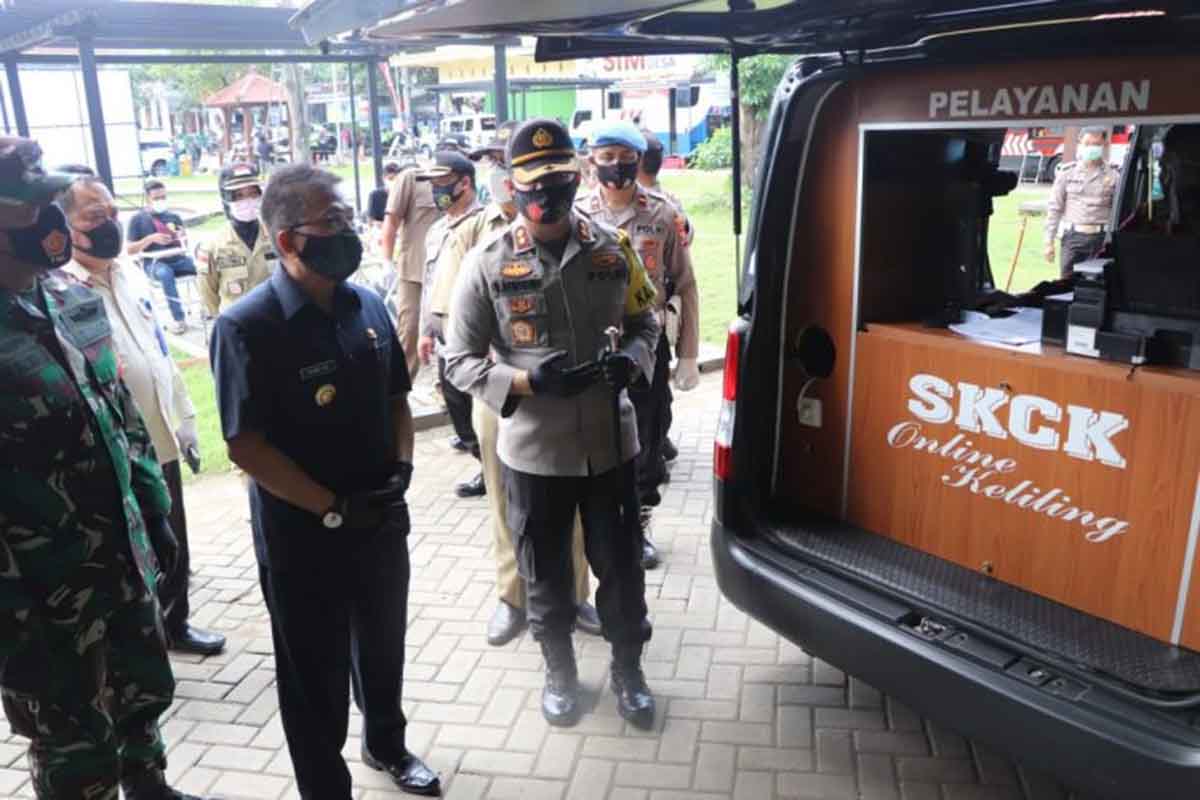 Suasana peresmian layanan terpadu Layar Tancep oleh Polres Trenggalek