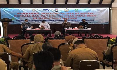 Pjs Bupati Malang, Sjaichul Ghulam membuka pelaksanaan Workshop Monitoring dan Evaluasi, Penyaluran dan Penggunaan Dana Desa di Pendopo Agung Malang.