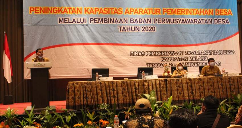 Kegiatan pembinaan BPD yang digelar oleh DPMD Kabupaten Malang.