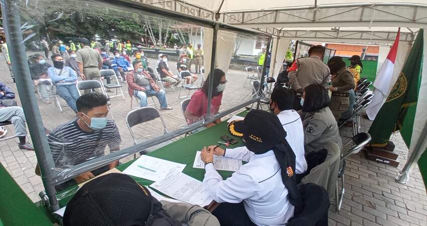 Ops Yustisi di Taman Krida Budaya Kota Malang. (ist)