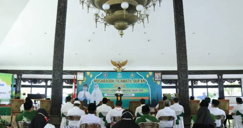 Pembukaan Lomba Musabaqah Tilawatil Quran (MTQ) Tingkat Kabupaten Lumajang di Pendopo Arya Wiraraja Lumajang.