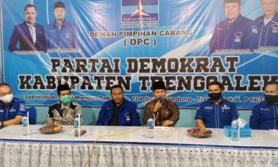 Suasana monitor tim satgas DPP Partai Demokrat di Kabupaten Trenggalek bersama calon bupati Mochamad Nur Arifin.