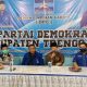 Suasana monitor tim satgas DPP Partai Demokrat di Kabupaten Trenggalek bersama calon bupati Mochamad Nur Arifin.