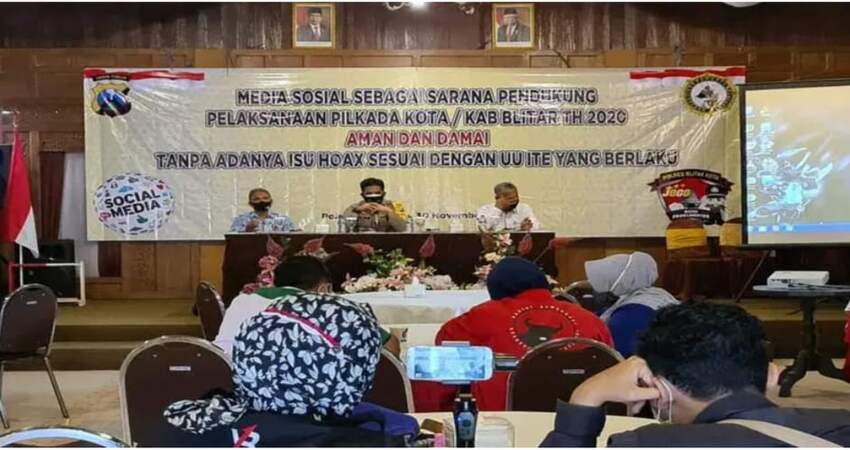 Sosialisasi UU ITE yang digelar Polres Blitar Bersama Diskominfo.