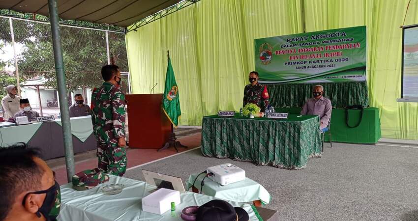 Kodim 0820 melaksanakan Rapat Anggota membahas Rencana RAPB Primkop Kartika 0820 TA 2021.