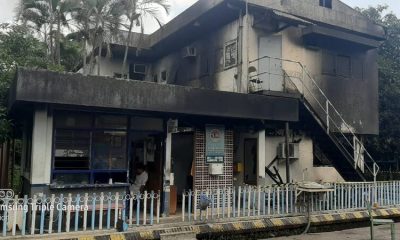 Bangunan Dua Lantai PT Kertas Leces Terbakar, Diduga Akibat Konsleting Listrik