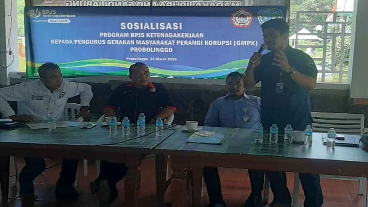 BPJS Probolinggo Gandeng GMPK Sosialisasi Pentingnya Perlindungan Kerja dan Program ke Pengurus