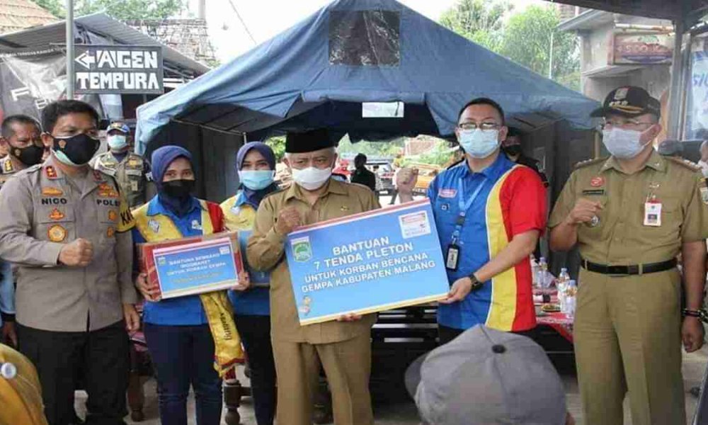 Bupati Malang Dampingi Kapolda Jatim Kunjungi Daerah Bencana Gempa di Dampit Malang