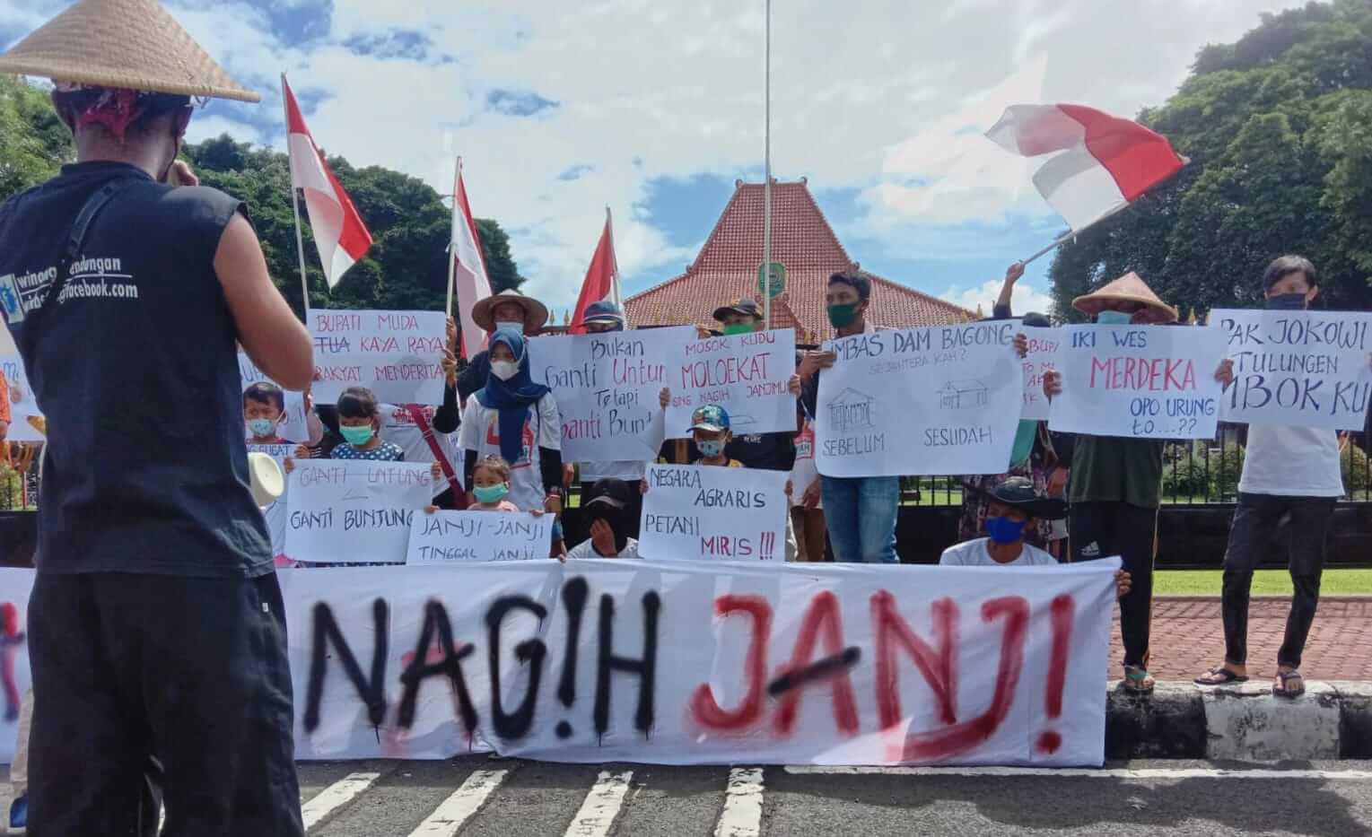 Tuntut Nilai Ganti Rugi Layak, Puluhan Warga Terdampak PSN Bendungan Bagong Datangi Kantor Bupati Trenggalek