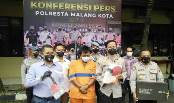 Curi 15 Ponsel dan 3 Laptop, Pria Asal Mojokerto Dibekuk Polsek Lowokwaru