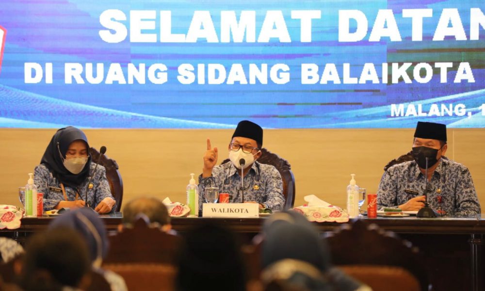 Wali Kota Sutiaji Rakor Langkah Cepat Tekan dan Antisipasi Penyebaran Omicron di Kota Malang