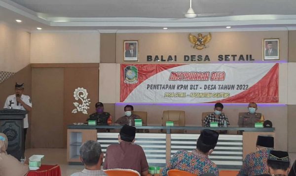 Pemdes Setail Banyuwangi Gelar Musdes Penetapan KPM BLT Tahun 2022