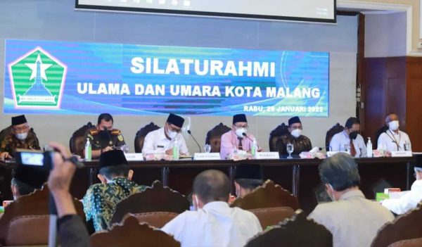 Menjaga Kondusifitas bersama Ulama dan Umara Kota Malang, Wali Kota bersama Forkopimda Gelar Silaturahmi