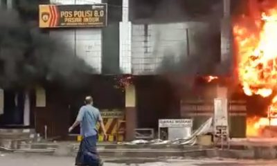 Toko Kain di Pasar Induk Bondowoso Terbakar