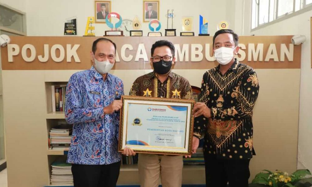 Pemerintah Kota Malang Raih Penghargaan Kategori Tingkat Kepatuhan Tinggi dari Ombudsman RI