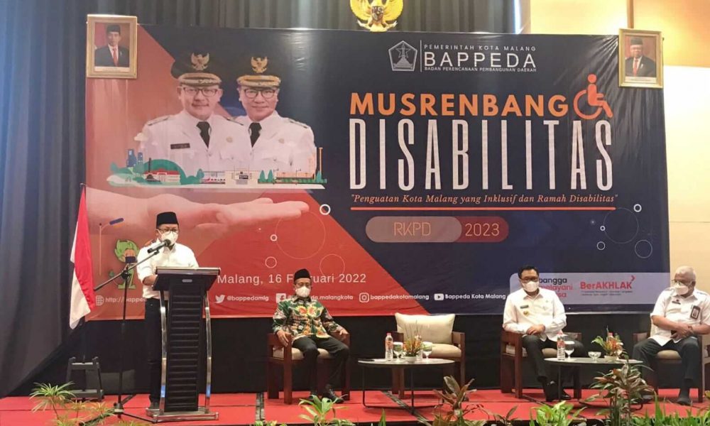 Wali Kota Malang Sampaikan 59 Usulan Pra Musrenbang Disabilitas