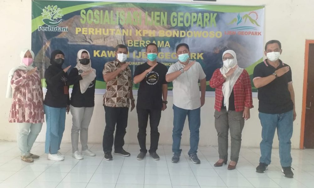 Perhutani Bondowoso Rangkul Disparpora Gelar Sosialisasi Ijen Geopark