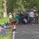 Jalan Desa Gunung Anyar Bondowoso Makan Korban Jiwa, Pikap Terbuka Berisi Penumpang Terbalik