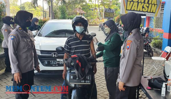 Sambut Kompetisi Liga 1, Polresta Malang Kota Kembali gelar Vaksinasi Drive Thru
