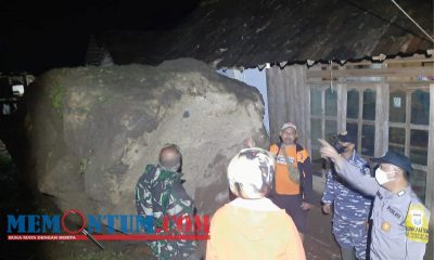 Usai Hujan Deras, Rumah Warga di Bantal Situbondo Tertimpa Bongkahan Batu Raksasa