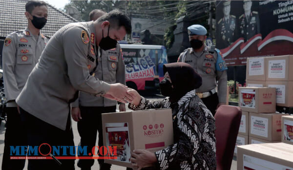Jelang HUT Ke-76 Bhayangkara, Polresta Malang Kota Bagikan 500 Paket Sembako