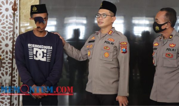 Polres Bondowoso Restorasi Justice Pemuda Pengunggah Video Ajak Duel Petugas saat PMK