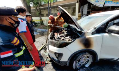 Mobil Toyota Innova Mendadak Terbakar di Kota Malang
