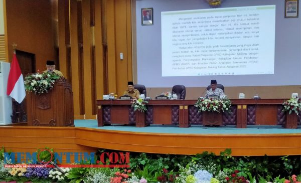 DPRD Kabupaten Malang Gelar Paripurna Penyampaian Rancangan KUPA dan PPAS Anggaran 2022