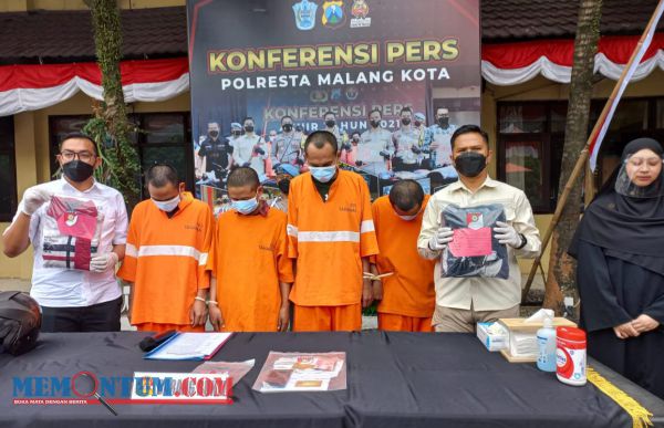 Tiga Pelaku Curanmor Modus Incar Kunci Kontak Menempel Ditangkap Polresta Malang