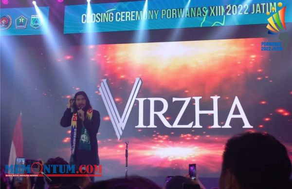 Aksi Panggung Virzha Meriahkan Penutupan Porwanas XIII Tahun 2022