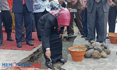 Lakukan Peletakan Batu Pertama Gedung PGRI, Bupati Mundjidah Minta Turut Terlibat Pembangunan Jombang