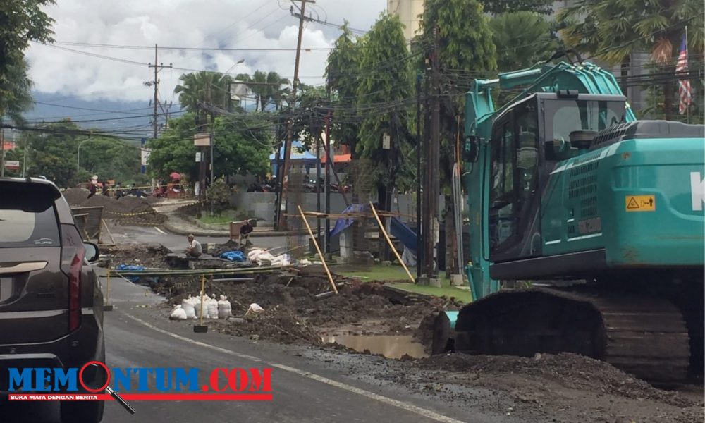 Finishing Proyek Gorong Gorong Jalan Dieng Kota Malang Tak Jelas, Kepala DPUPRPKP dan Kabid Bina Marga Tak Sekata